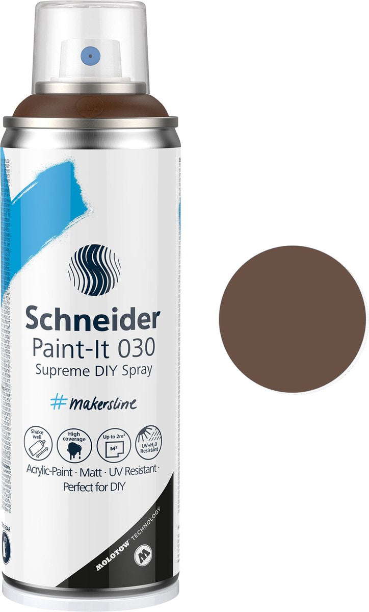 Schneider Schreibwaren Schneider Sprühfarbe – Paint-it 030 – DIY Sprühfarbe – Acrylfarbe – 200 ml – braun – s-ml03050083