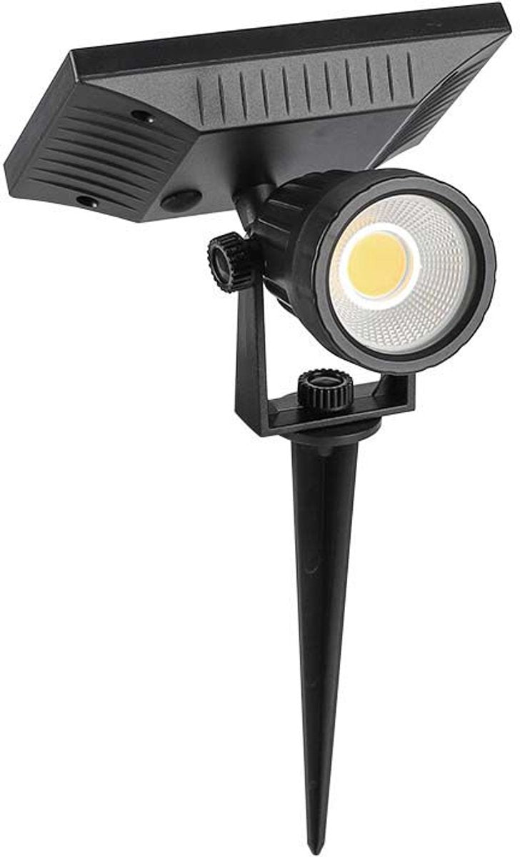 V-tac vt-952 solar spike lights - ip65 - zwart - 2w - 40 lumen - 6400k