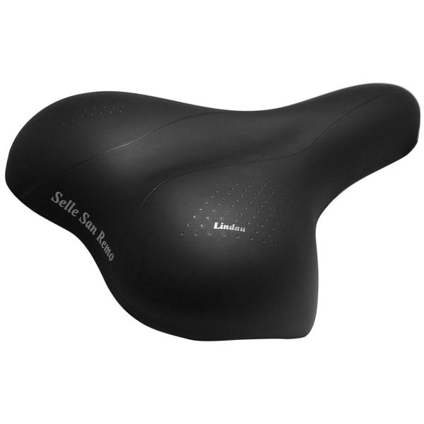 Selle San Remo Fahrrad Sattel Lindau für City Trekking Bikes - Black (Arbeitsplatzverpackung)