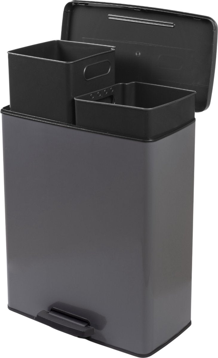 Curver Deco Bin Duo Treteimer 26l+26l Cool Grey