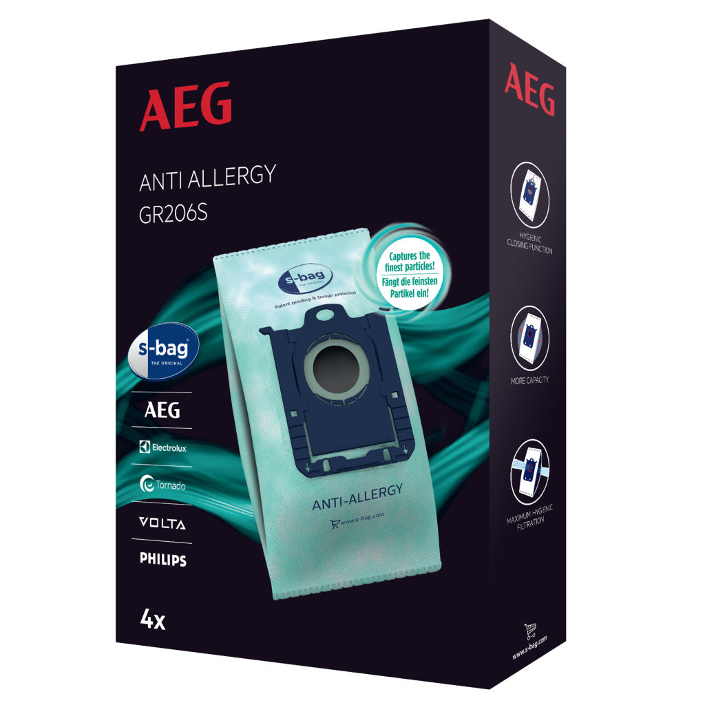 AEG AEG GR206S S-Bag Anti-Allergie Staubsaugerbeutel 4 Stück