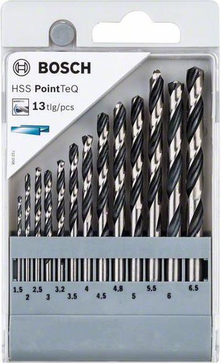 Bosch 2608577349 13-teiliges HSS Pointteq Spiralbohrer-Set