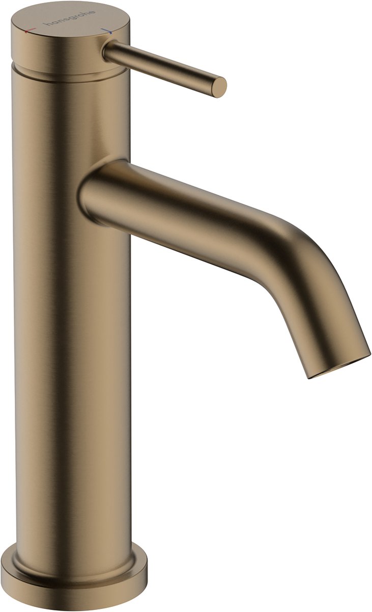 Hansgrohe tecturis s – Waschtischarmatur – Einhebelbedienung – Kaltstart energiesparend – ohne Ablaufgarnitur – Größe 110 mm – gebürstete Bronze