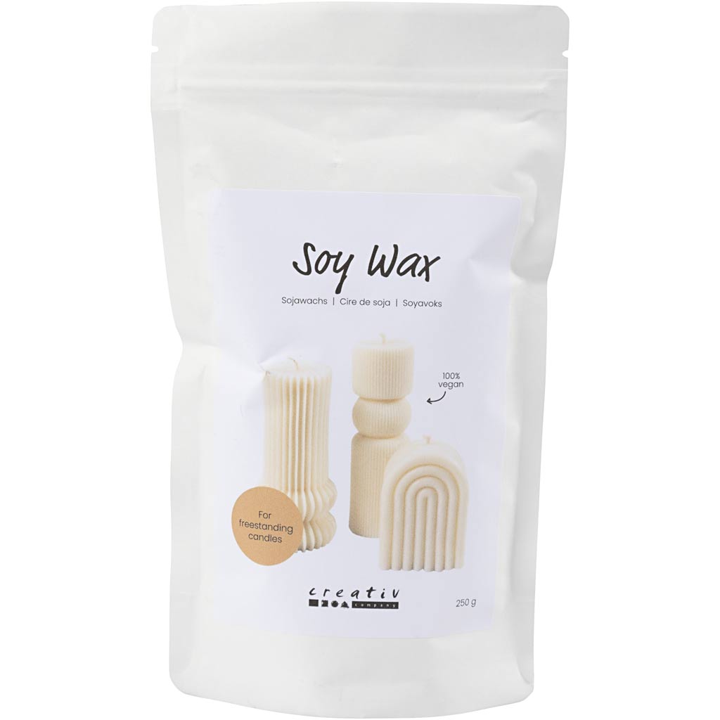 Creativ Company Sojawachs, für Einzelkerzen, Creme, 250 gr 1 Box