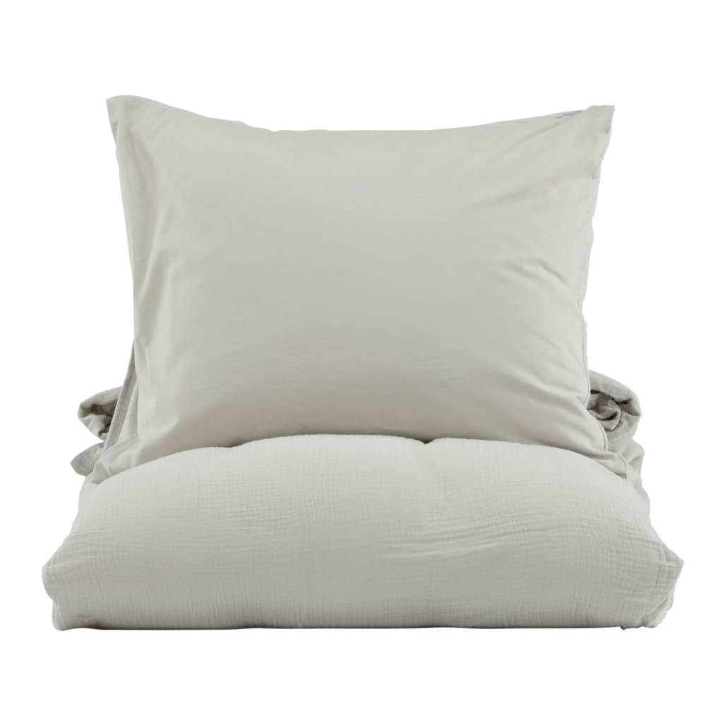 Venture Home Venture Home Duvet Cover MILA 200x150 cm Baumwolle hellgrau