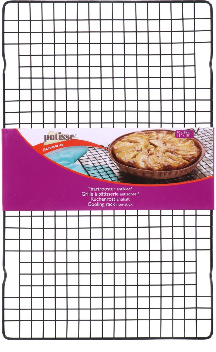 Patisse Kuchengitter 40 x 25 cm antihaftbeschichtet | 2 Stk