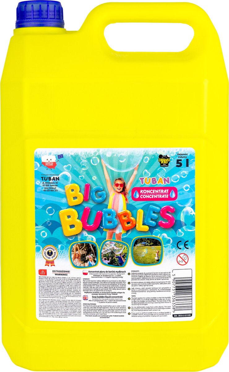 Tuban Seifenblasenflüssigkeit 5 Liter Konzentrat - 1:3 - für 20 Liter