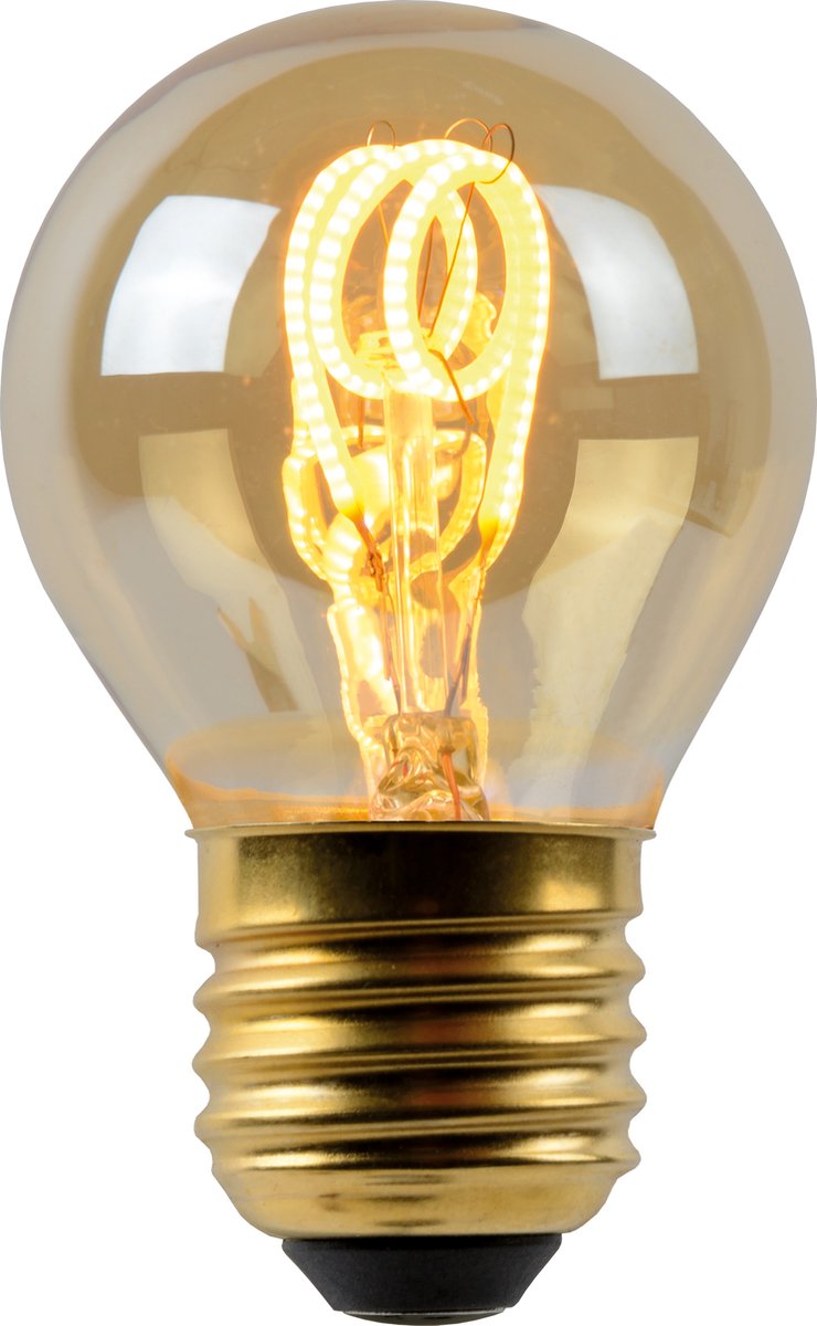 Lucide g45 - Glühlampe - ø 4,5 cm - LED dimmbar - E27 - 1x3W 2200K - Bernstein