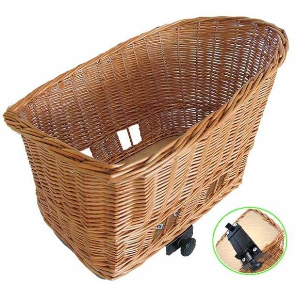 Basilikum Pasja - Hundebikekorb - groß - 50 cm - Hinterkorb - natürlich