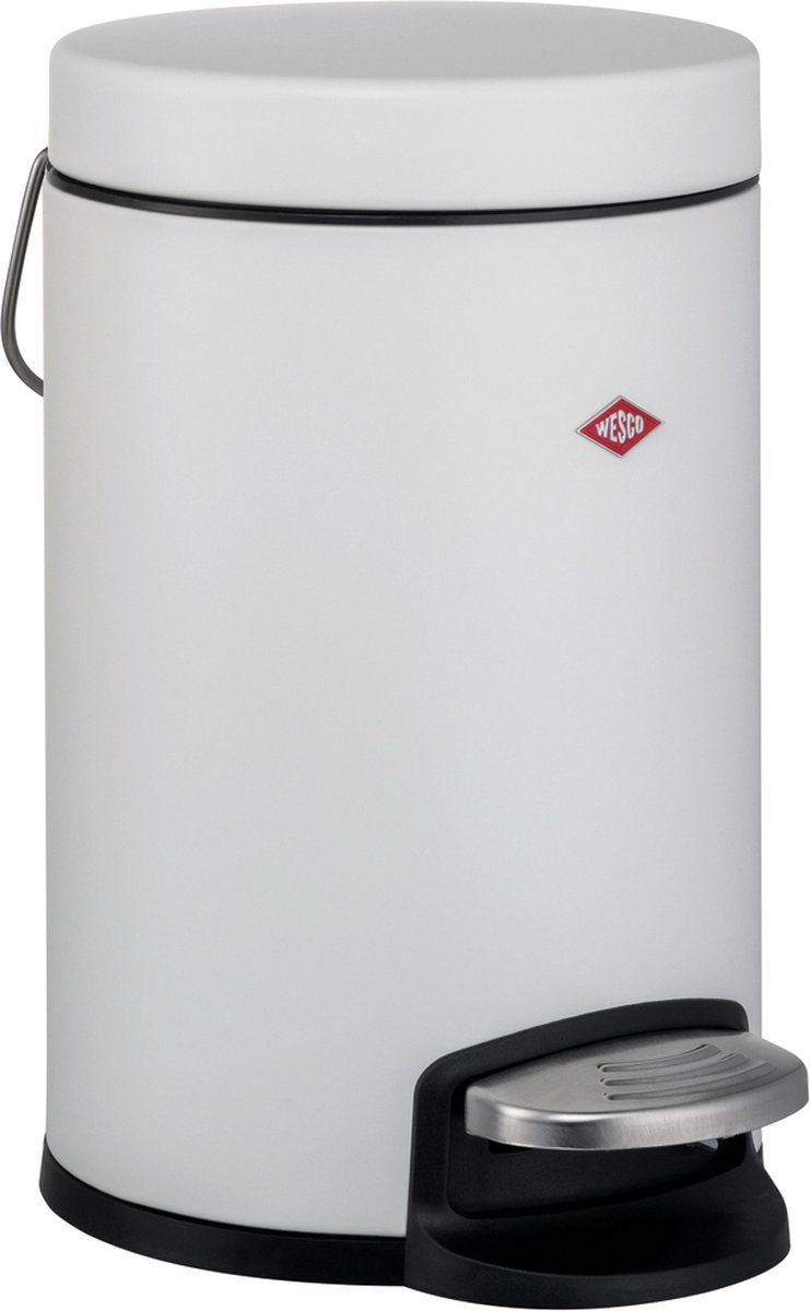 Wesco Kosmetik 133 Abfallbehälter | Treteimer | 3 Liter | Metall - mattweiß | Make-up-Abfallbehälter