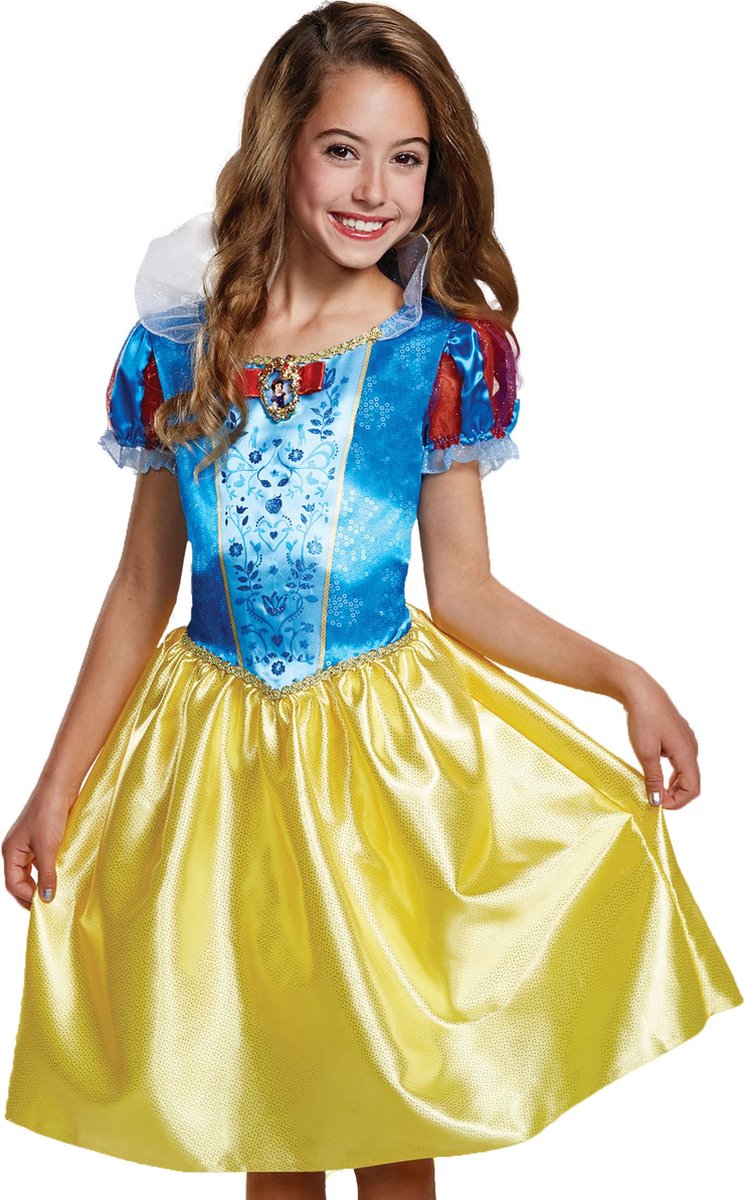 Verkleidung Disney Prinzessin - Schneewittchen, Schneewittchen klassisch, Größe M (7-8 Jahre), Mädchen