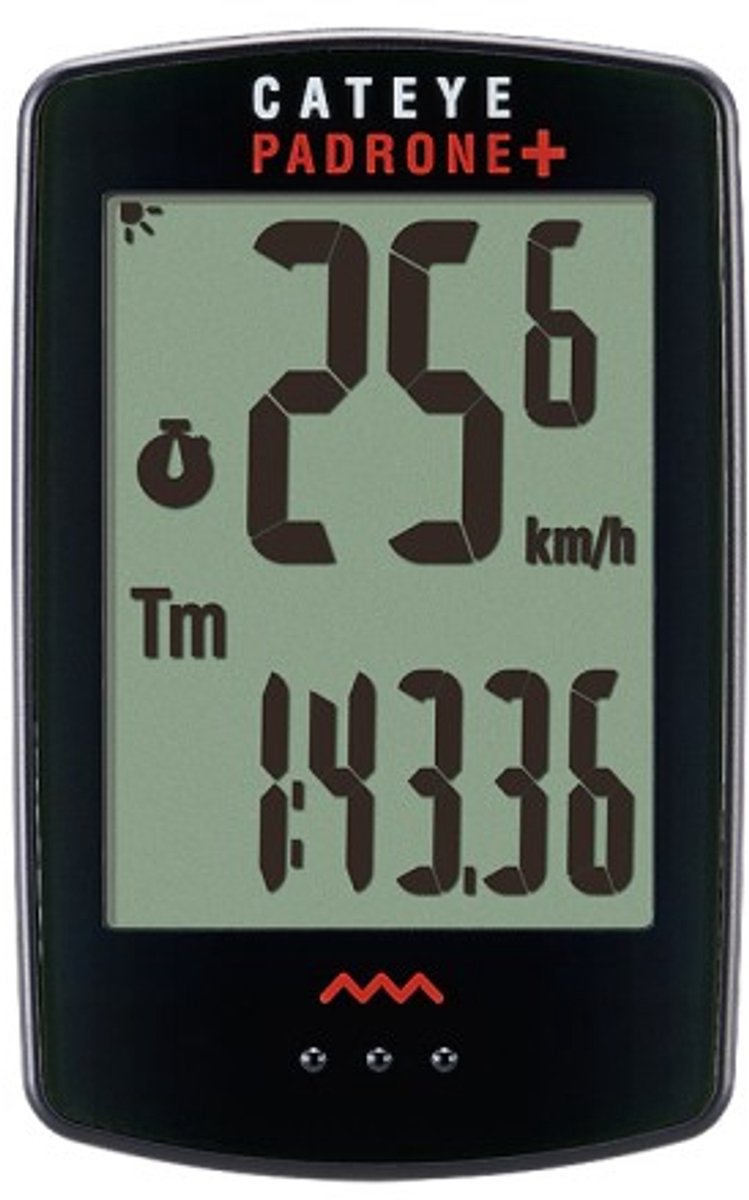 Cateye Padrone+ CC-PA110W Fahrradcomputer – kabellos – Schwarz