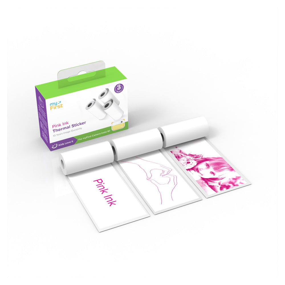 Myfirst Thermoaufkleber weiß, rosa Tinte