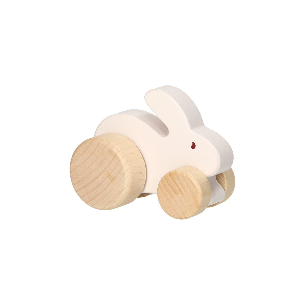 Holzspielfigur - Kaninchen auf Rädern