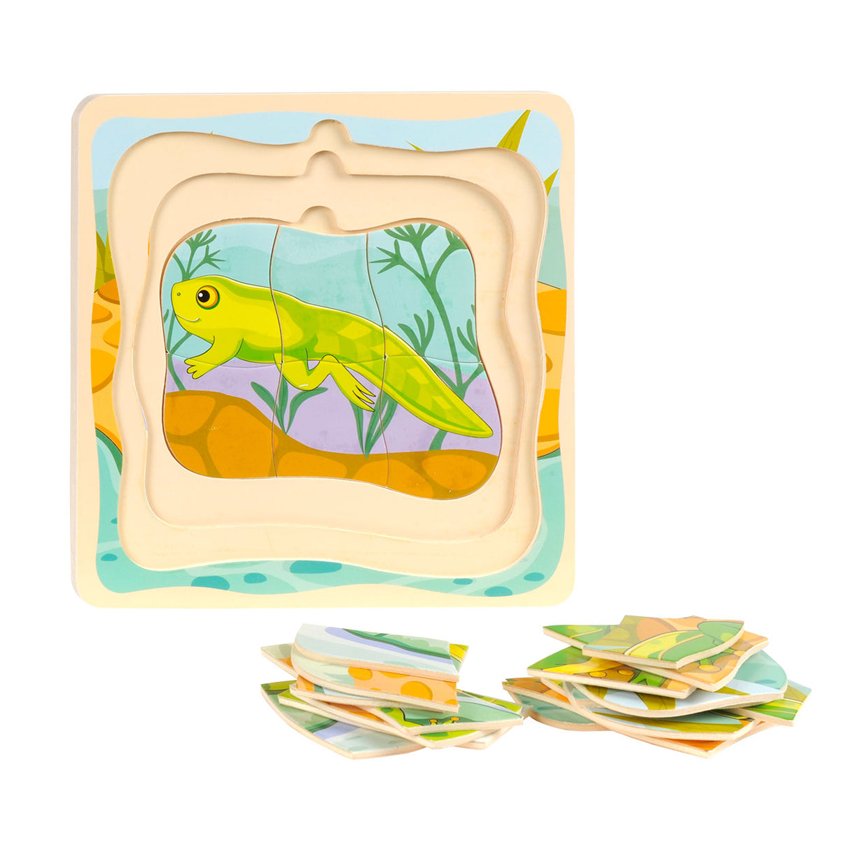 Topbright Schichten-Puzzle-Zyklus-Frosch