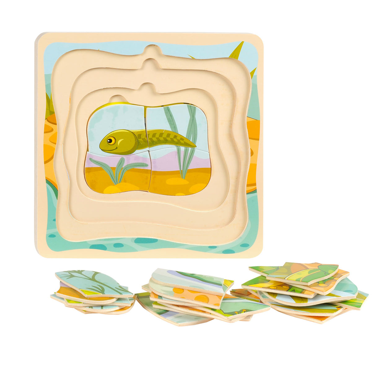 Topbright Schichten-Puzzle-Zyklus-Frosch
