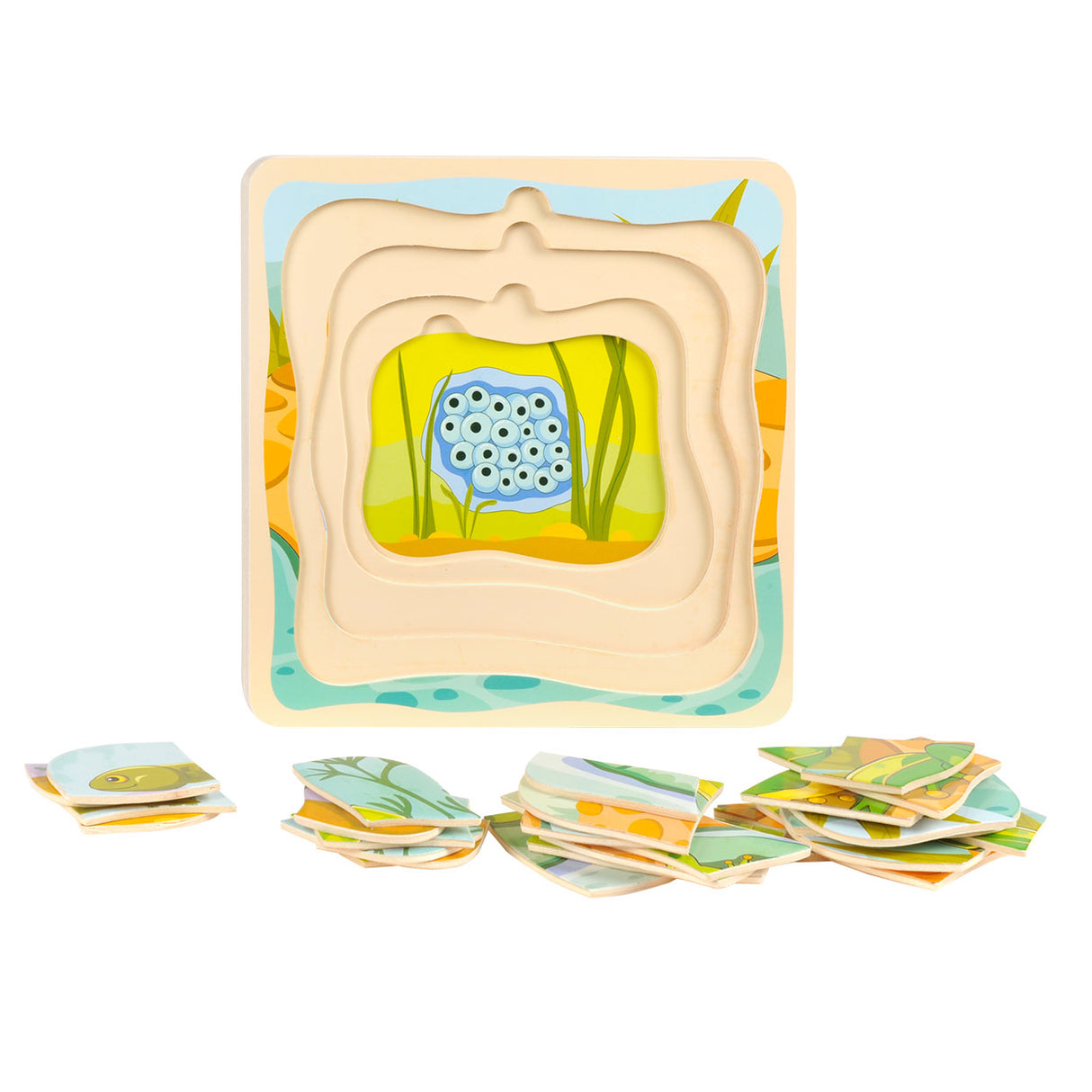 Topbright Schichten-Puzzle-Zyklus-Frosch