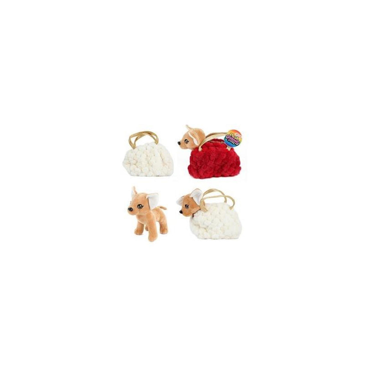 Toi-Toys Plüsch-Chihuahua-Hund in Bling-Bling-Handtasche