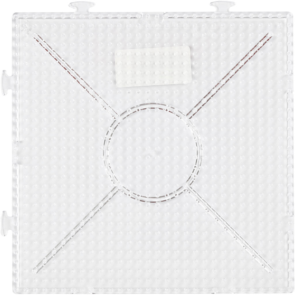 Nabbi-Grundplatte, großes Quadrat, Größe 15x15 cm, mittel, klar, 1 Stück
