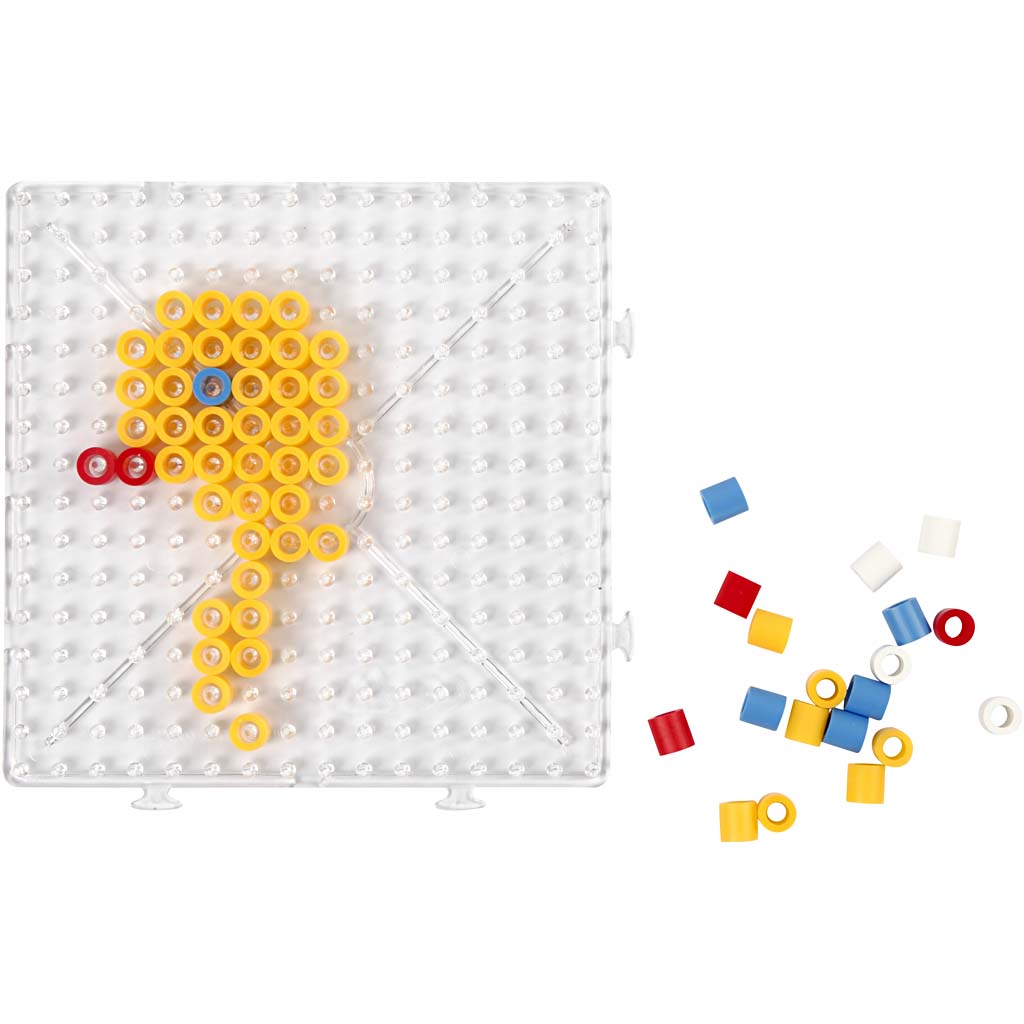 Creativ Company Grundplatte, großes Quadrat, Größe 15x15 cm, Jumbo, klar, 1 Stück