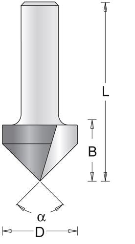 Hikoki Zubehör Hikoki V-Nutfräser 7x44x90