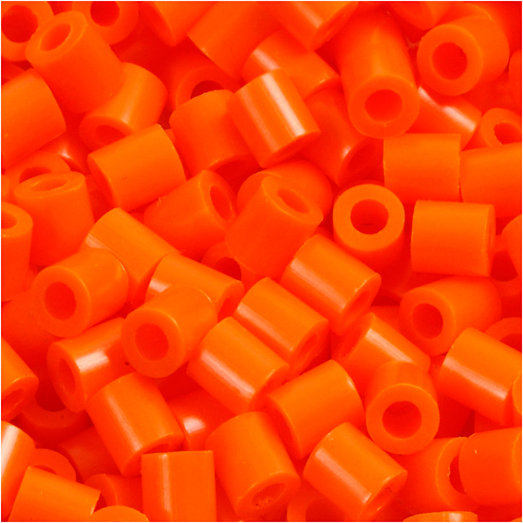Nabbi Fotoperlen, Größe 5x5 mm, Lochgröße 2,5 mm, mittel, leuchtend orange (13), 1100 Stück 1 Box