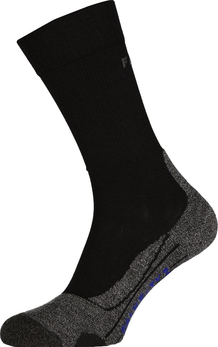 Falke TK2 Cool Anti-Blister Wandersocken aus dickem Lyocell-Funktionsmaterial Herren Schwarz - Größe 42-43