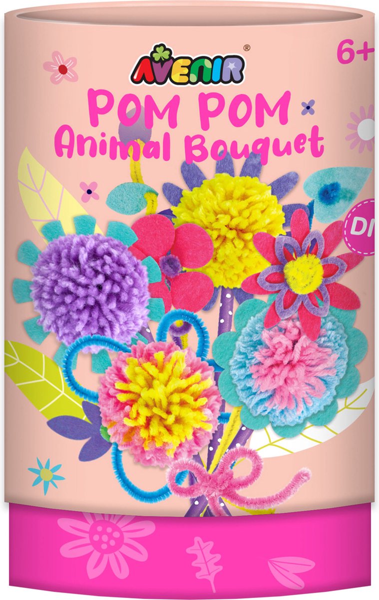 Avenir Nähset – Pompom-Blumenstrauß – Basteln – 6 Jahre
