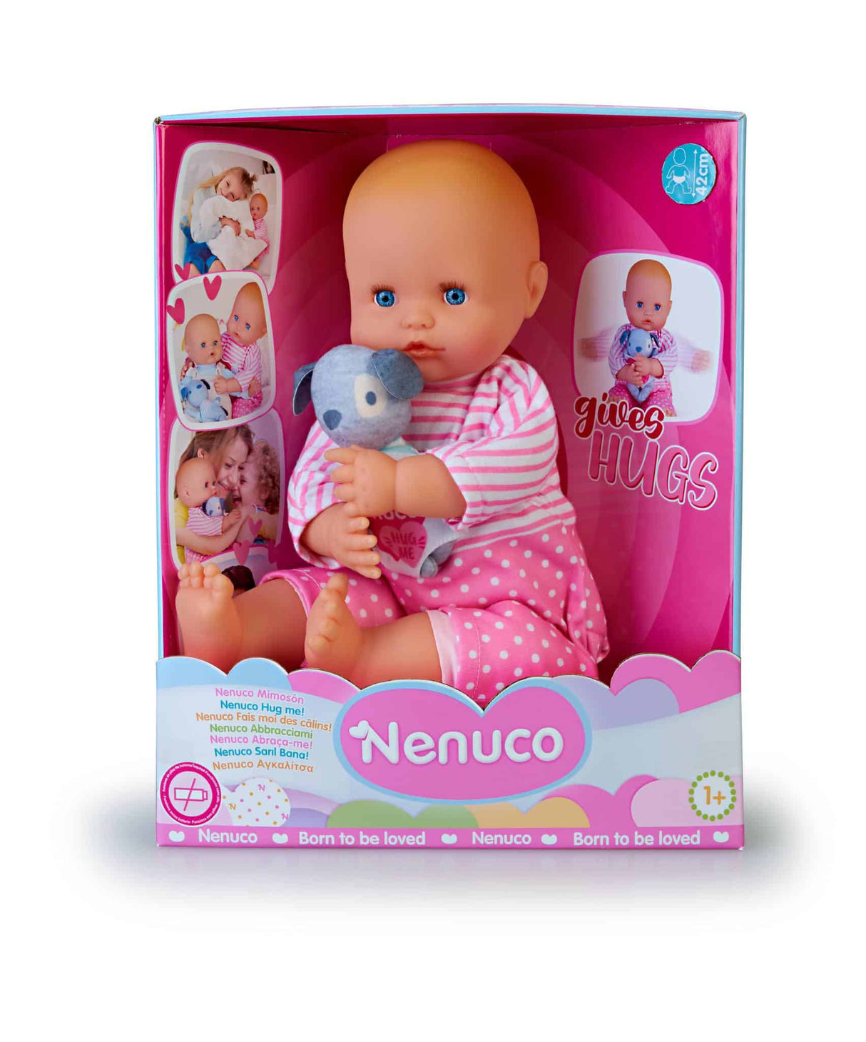 Famosa Nenuco Babypuppe mit weichem Körper, ca. 42 cm groß