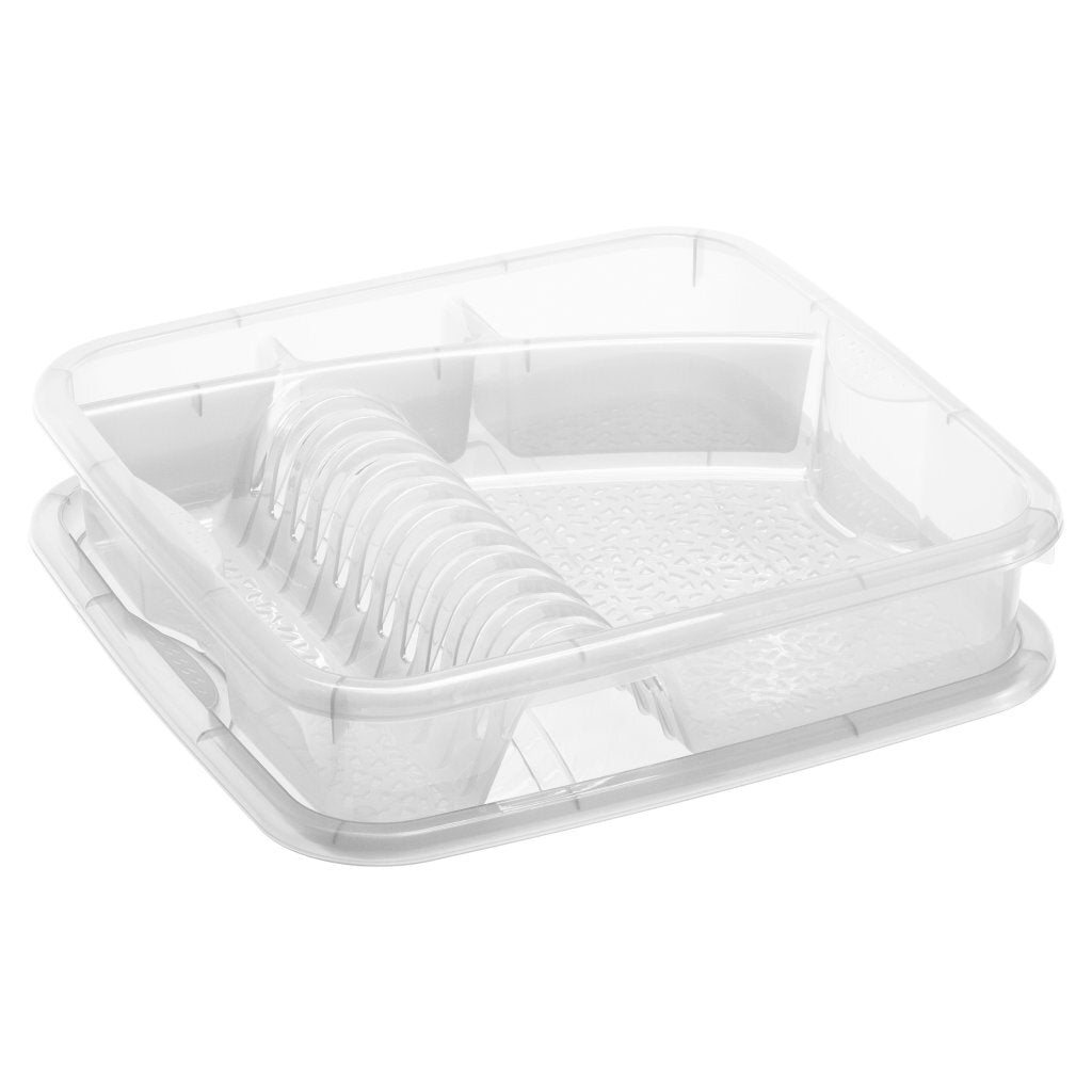 Rotho geometrischer Abtropfständer transparent