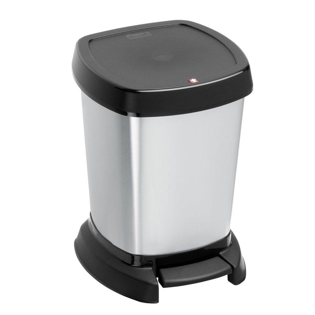 Rotho Paso Treteimer 6l Silbermetallic