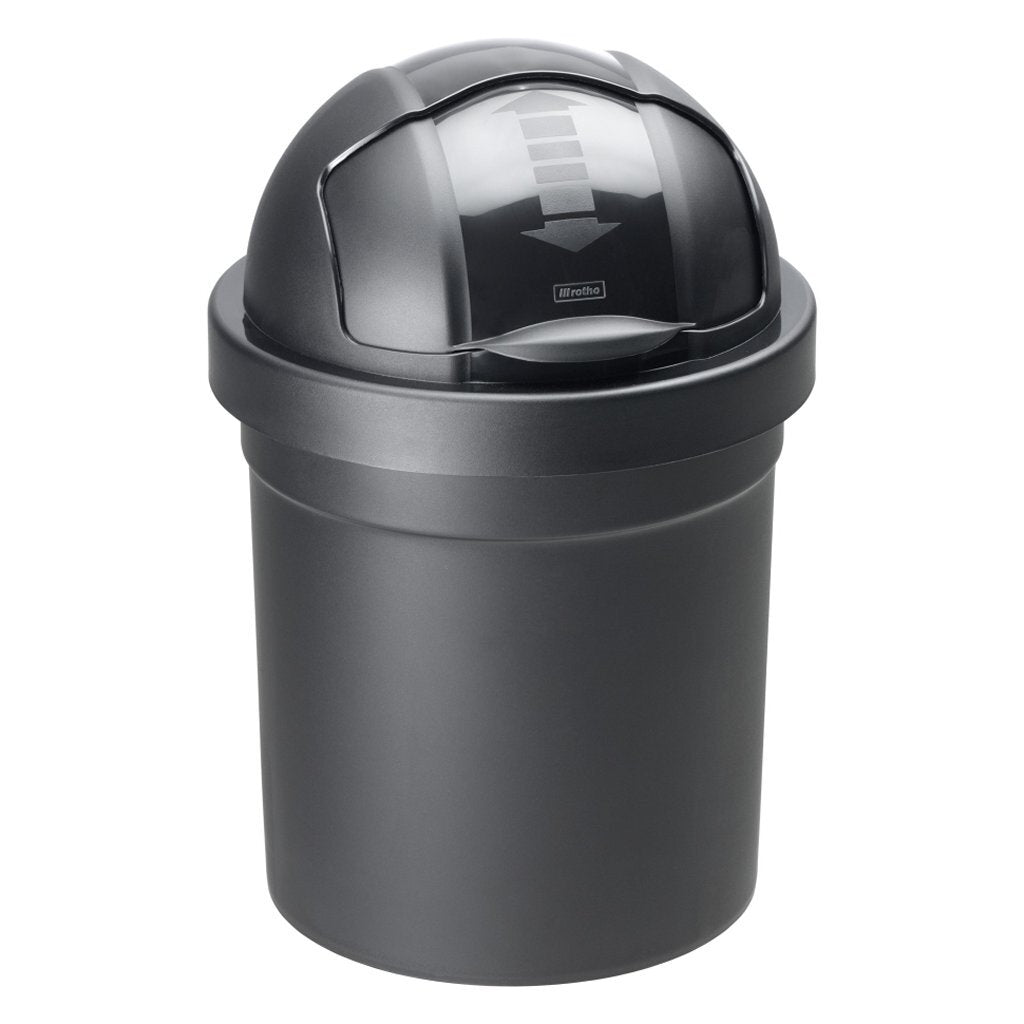Rotho Rollbob Abfallbehälter 10l schwarz