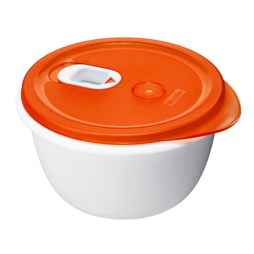 Rotho Mikrowellenschüssel 1,5 l Micro Papayarot | 2 Stk