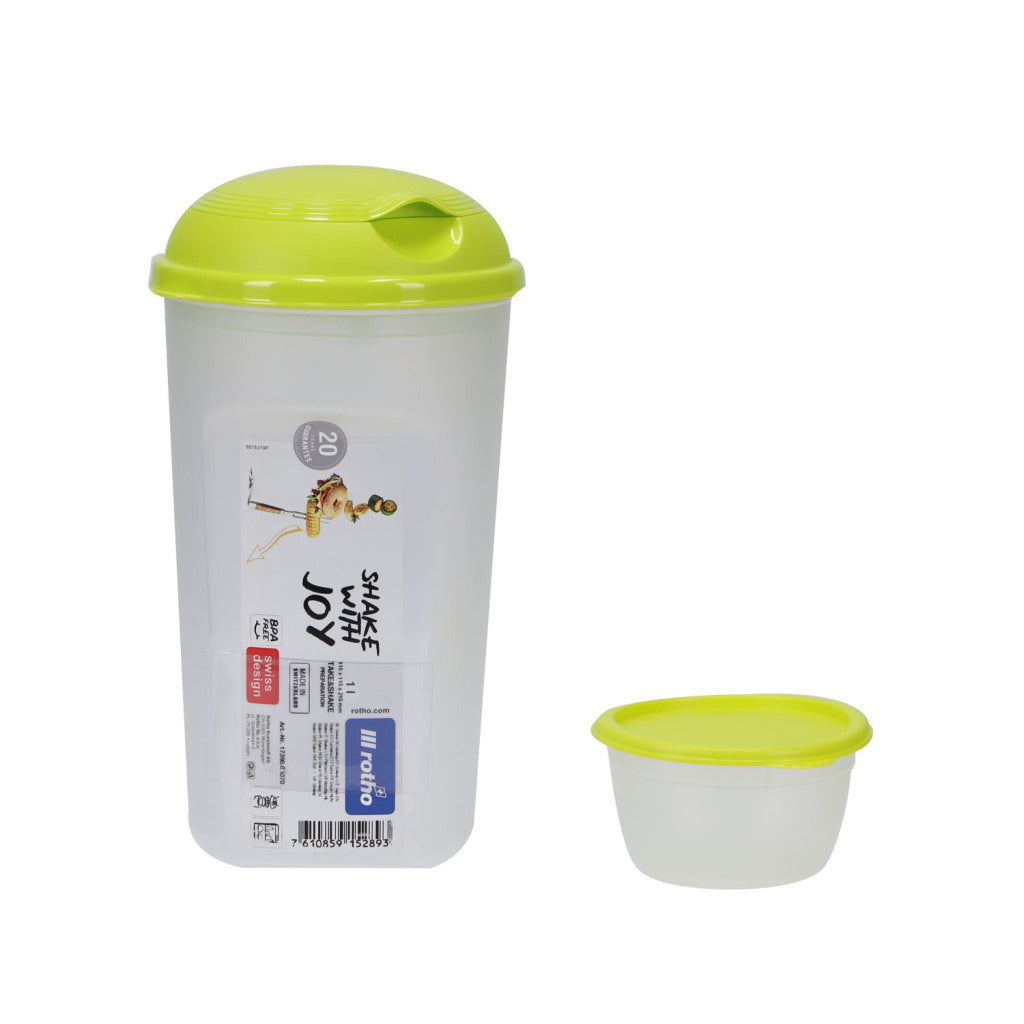 Rotho Rotho Take and Shake Salat- und Saucenstreuer 1l Limettengrün