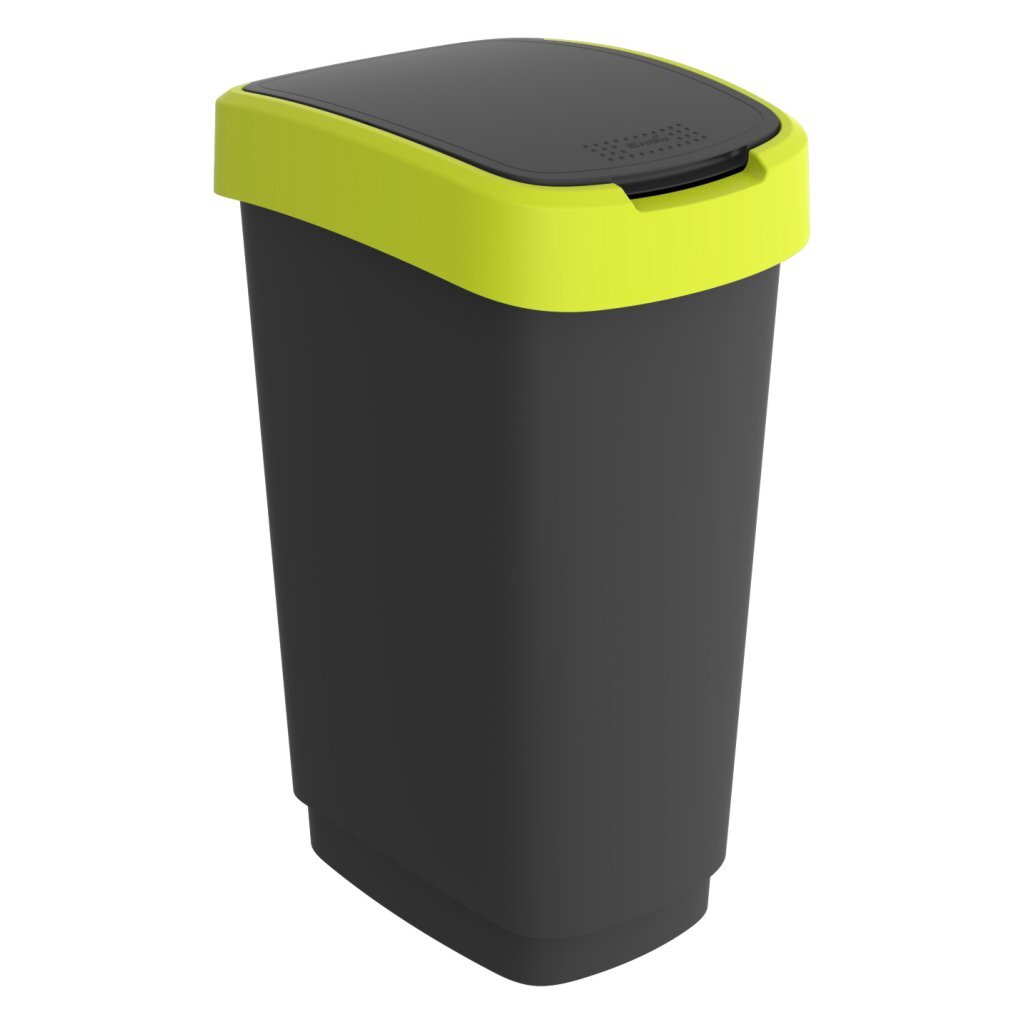 Rotho Twist Abfallbehälter 50l Limette Anthrazit