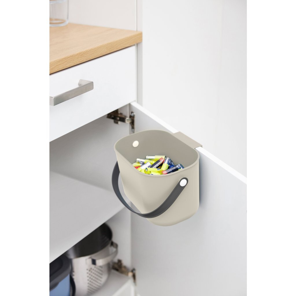 Rotho Albula Bioabfallbehälter 3,2l Cappuccino