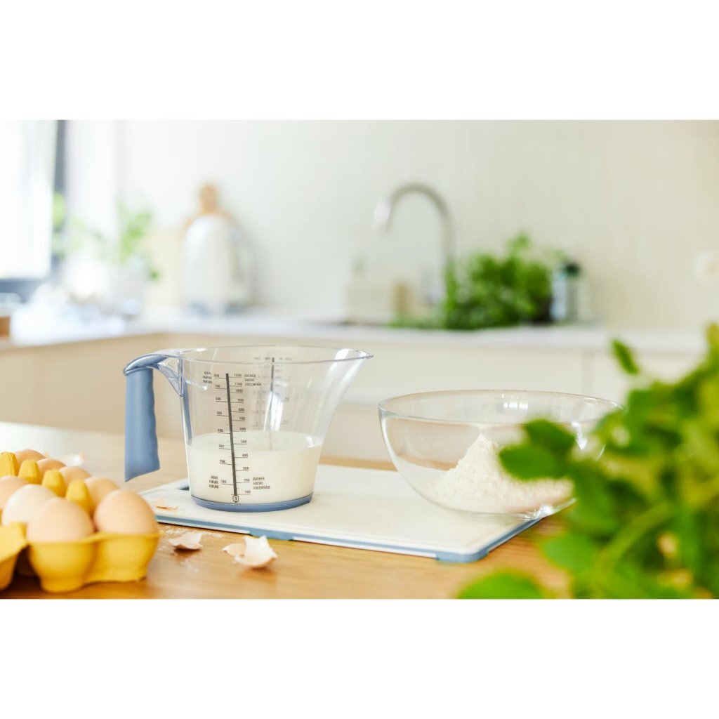 Rotho Loft-Messbecher 1,2l Horizontblau transparent