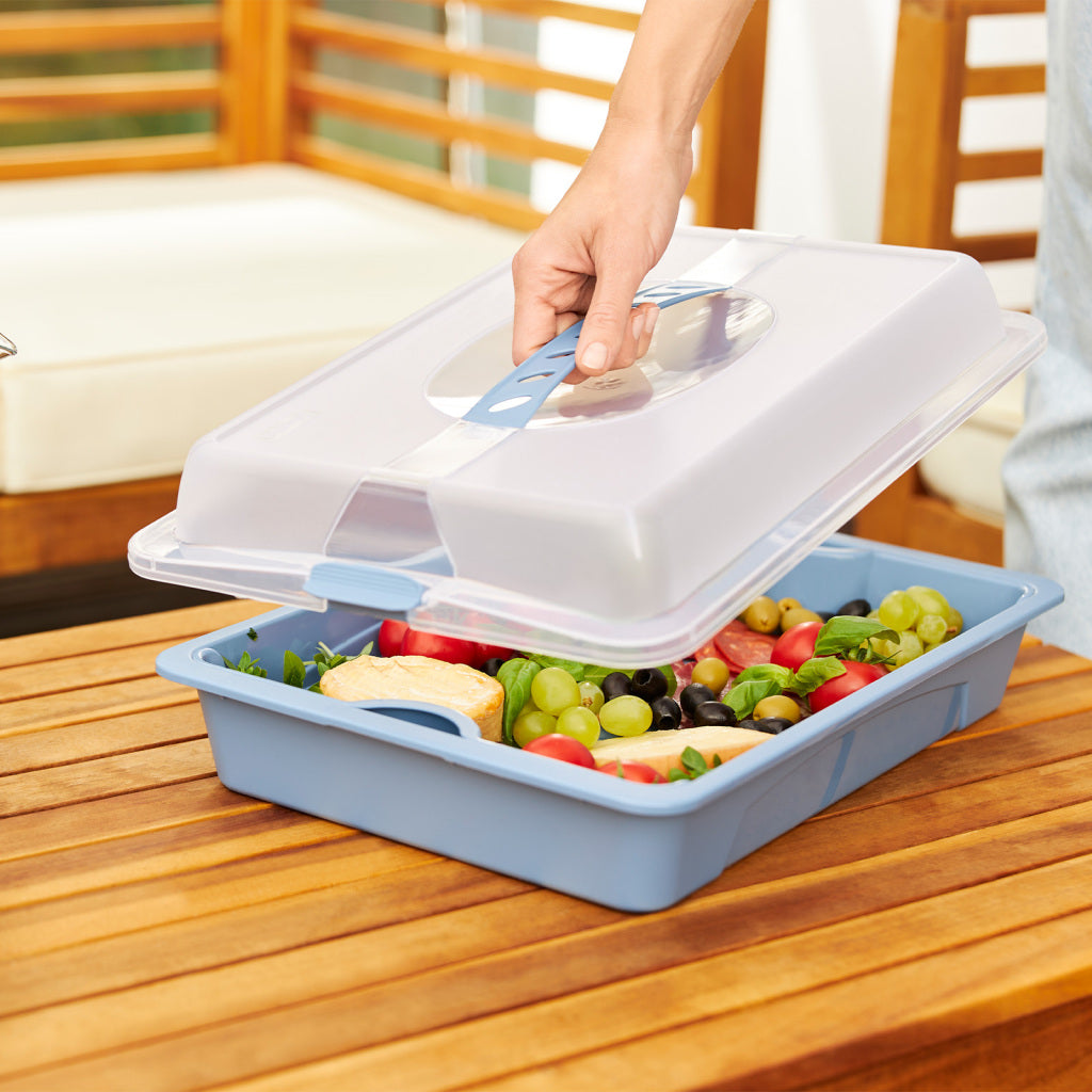 Rotho Fresh Party Butler Serviertablett Cool Horizon Blue