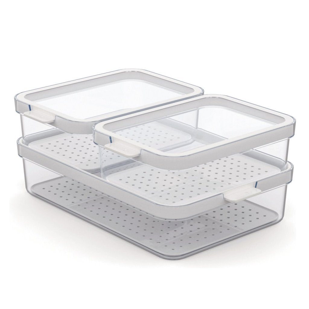 Rotho Cauma Set Kühlschrank Organizer 2,6l + 2x1,2l transparent