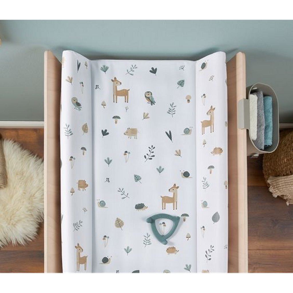 Rotho Wickelauflage Waldtiere 50x70 cm weiß