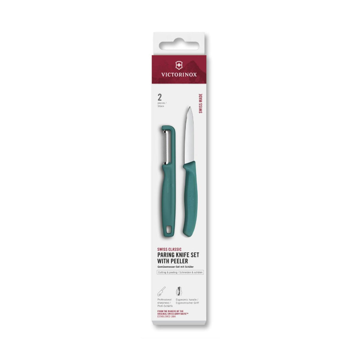 Victorinox Schälmesser + Sparschäler grün