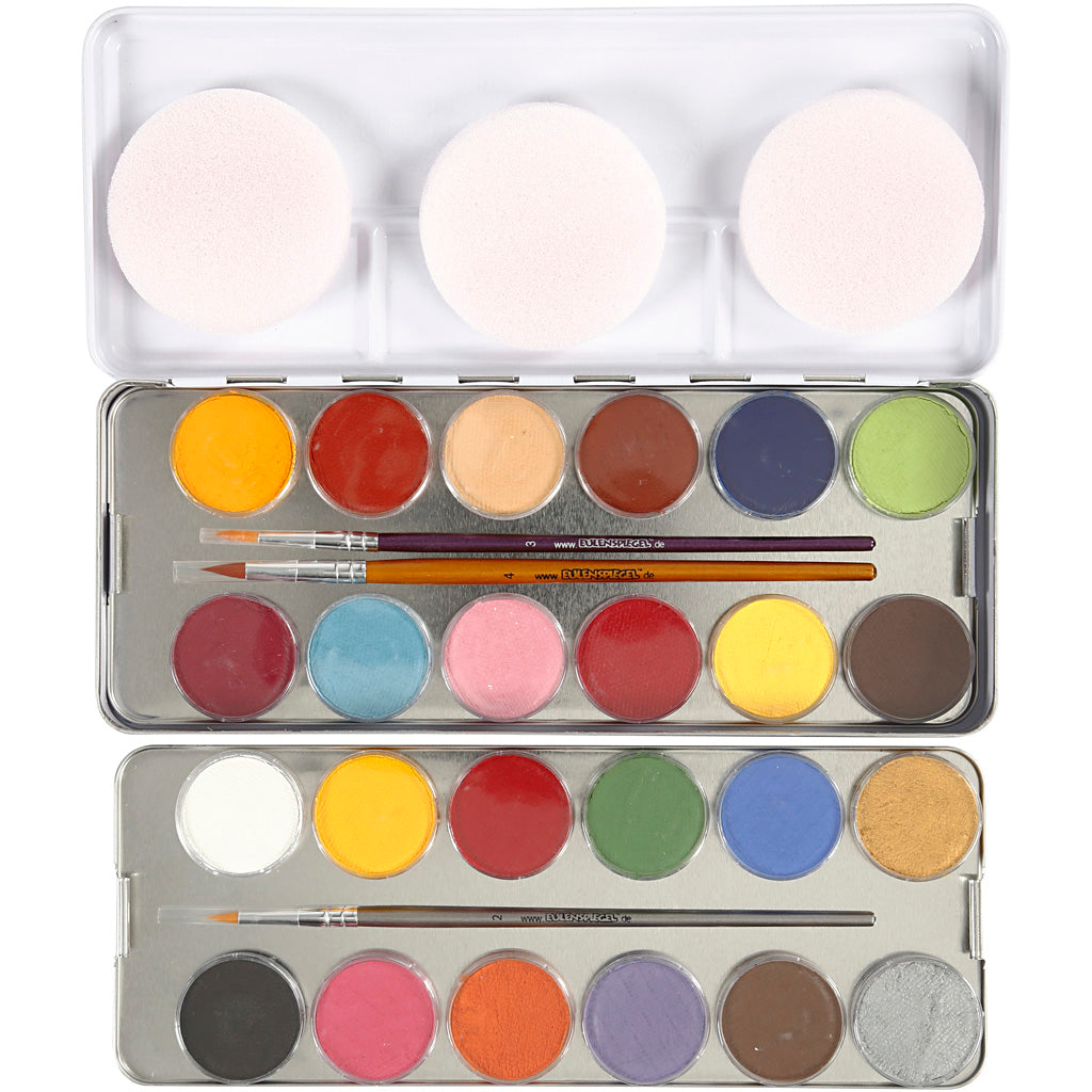 Eulenspiegel Gesichtsfarbe, verschiedene Farben, 24 Farben 1 Set