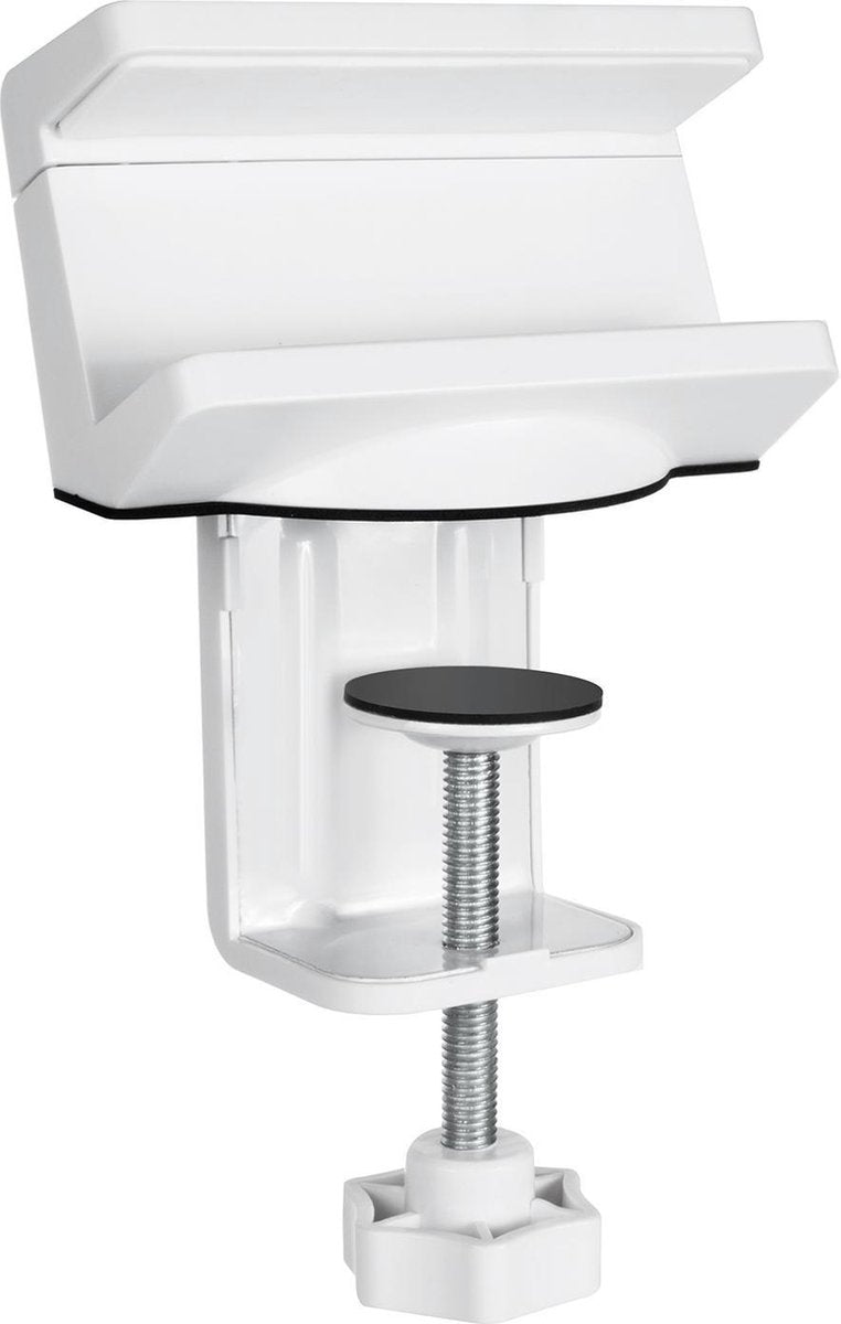 Maclean Universal-Steckdosenleistenhalter – Schreibtischhalterung MC-808 weiß