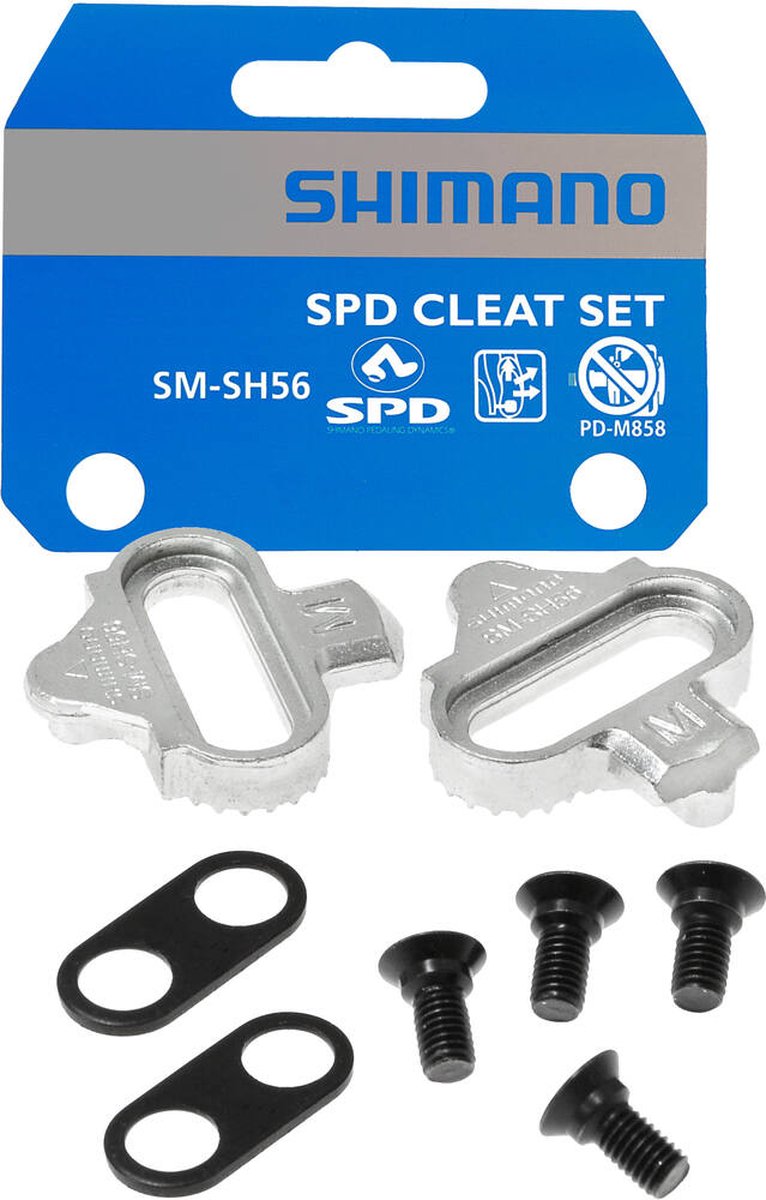 Shimano Schuhplatten SPD Silber SH56 Set