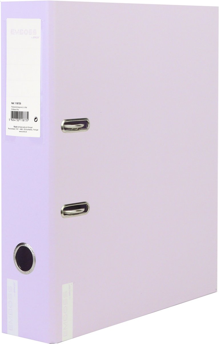 Ancor-Binder, geprägt, trocken, A4, 2 Stück, 8 cm, Flieder – An-118735