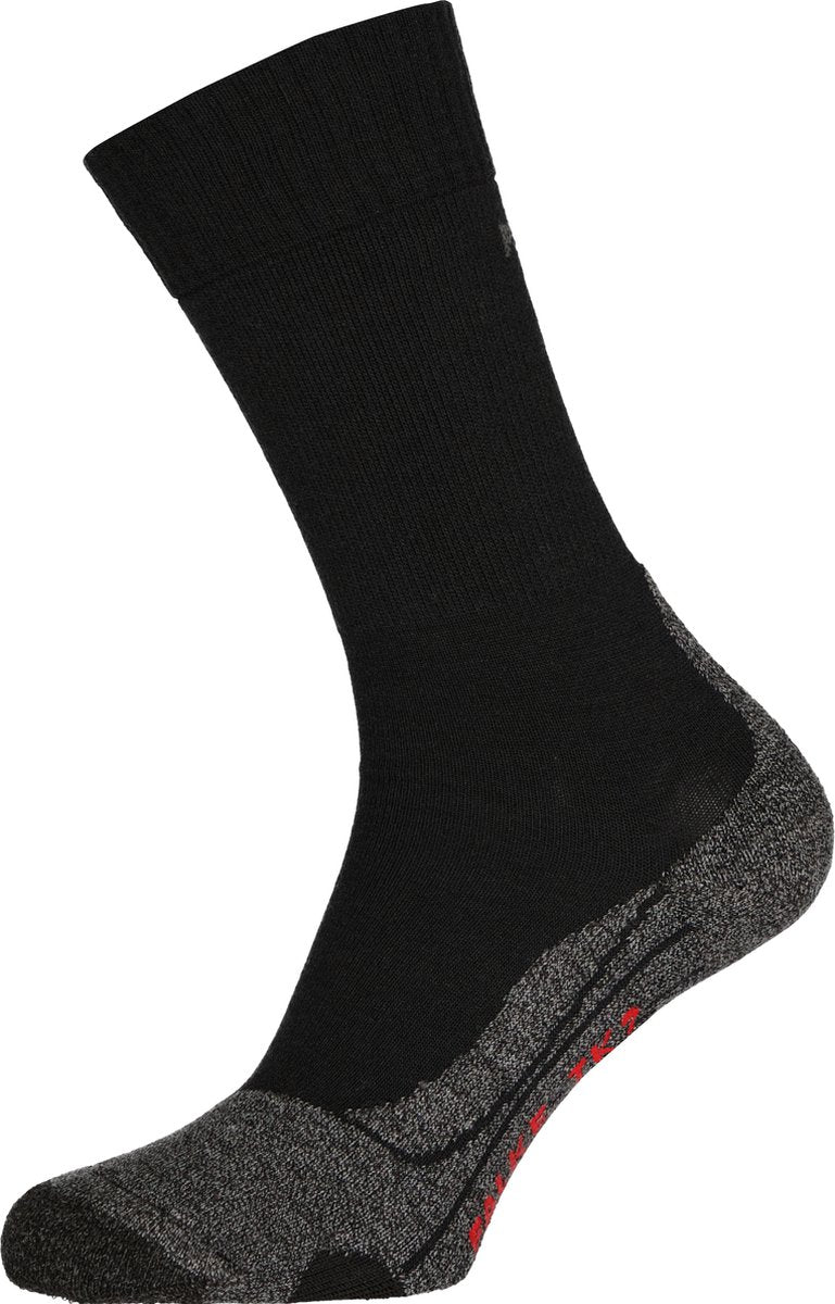 Falke TK2 Anti-Blister Wandersocken aus dickem Woll-Funktionsmaterial Herren Schwarz - Größe 42-43