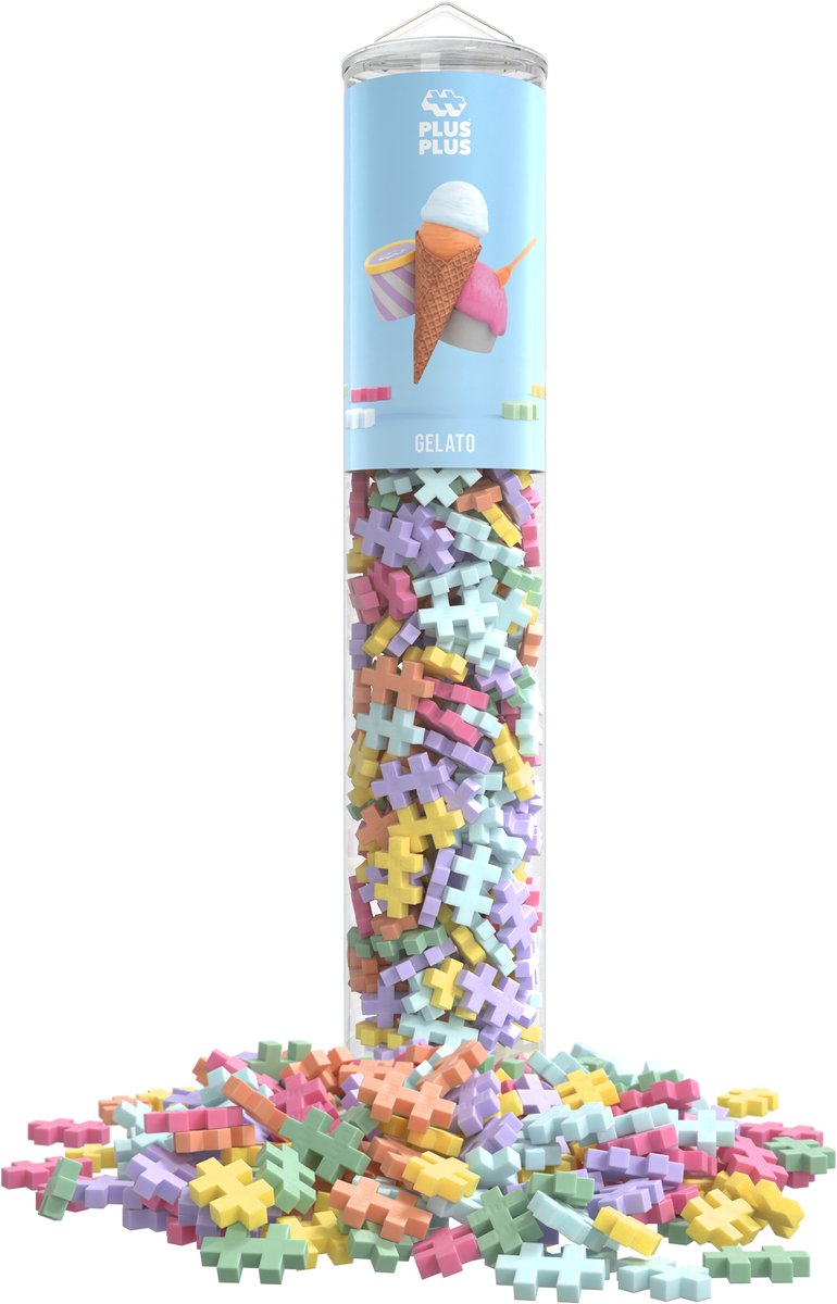 Plus-Plus Tube Gelato-Eiscreme-Mix – 240-teiliges Bauset – 4350 – Bauspielzeug – Konstruktionsspielzeug – Set mit Bausteinen – ab 5 Jahren