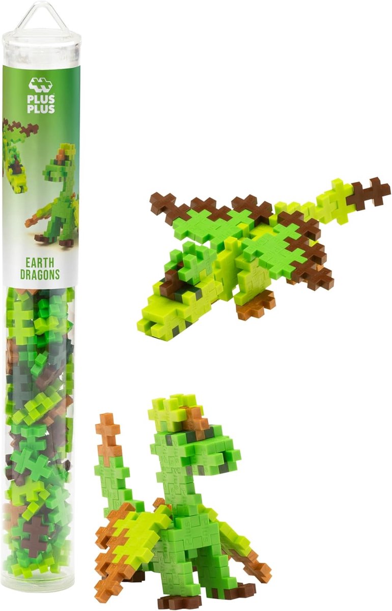 Plus-Plus Erddrachen Drachen – 100-teiliges Bauset – 4376 – Bauspielzeug – Konstruktionsspielzeug – Set mit Bausteinen – ab 5 Jahren