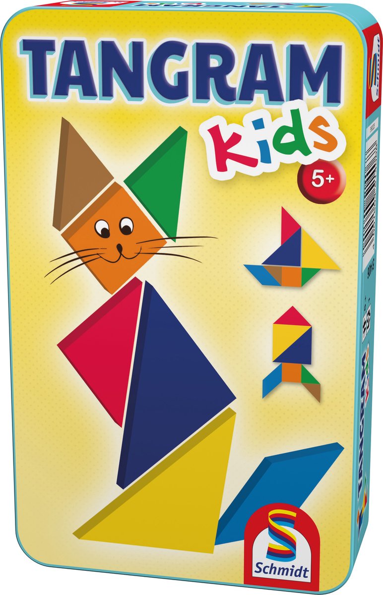 Schmidt ® - Tangram Kids - Kinderspiel - kreatives Puzzlespiel mit Holzteilen - ab 5 Jahren - 1 Spieler