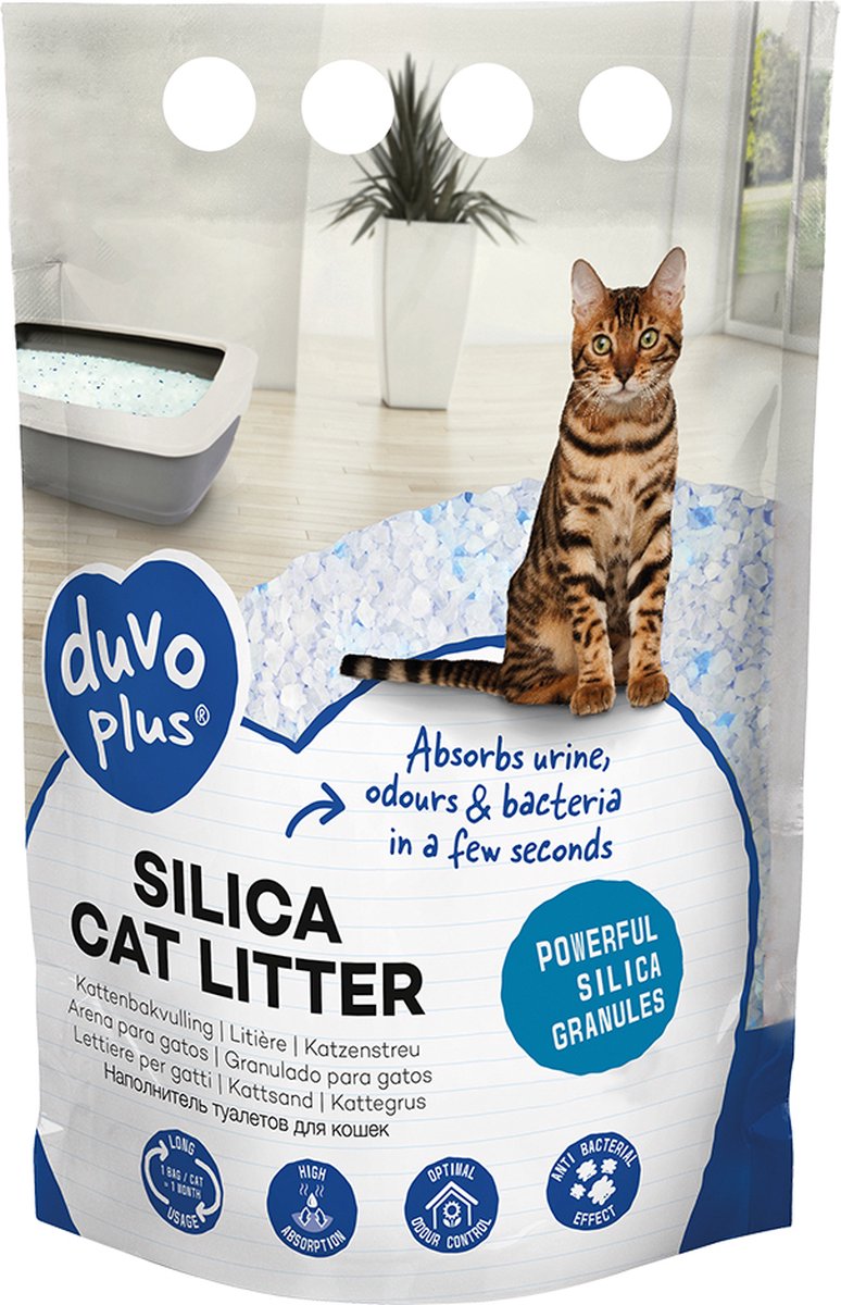 Duvo + silica naturel - kattenbakvulling - 5 l